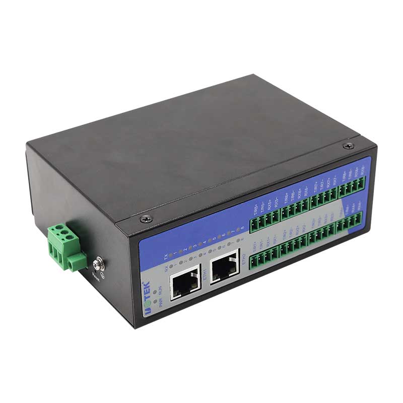 导轨式8口隔离型Modbus网关