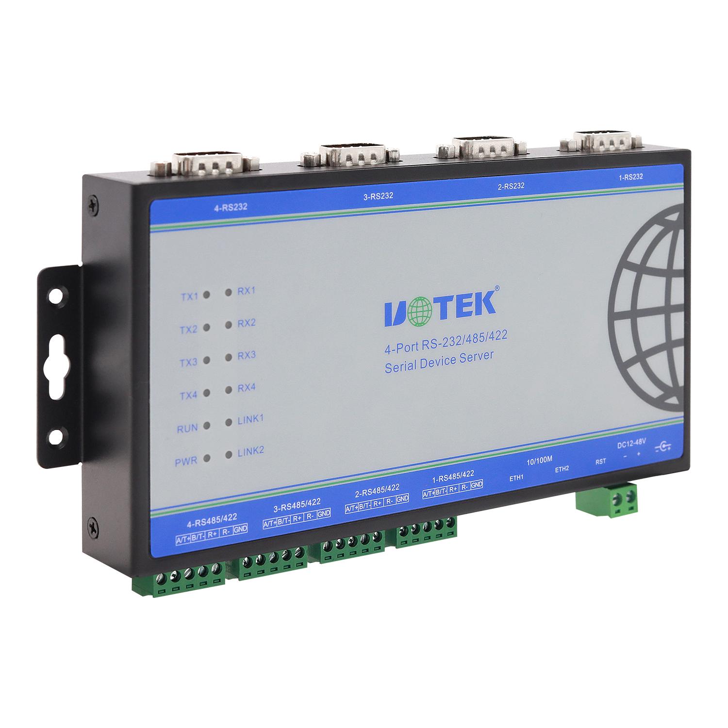 壁挂式4口串口服务器