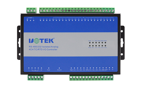 UT-56104 RS-485/232/以太网隔离4通道模拟量TC/RTD I/O采集器