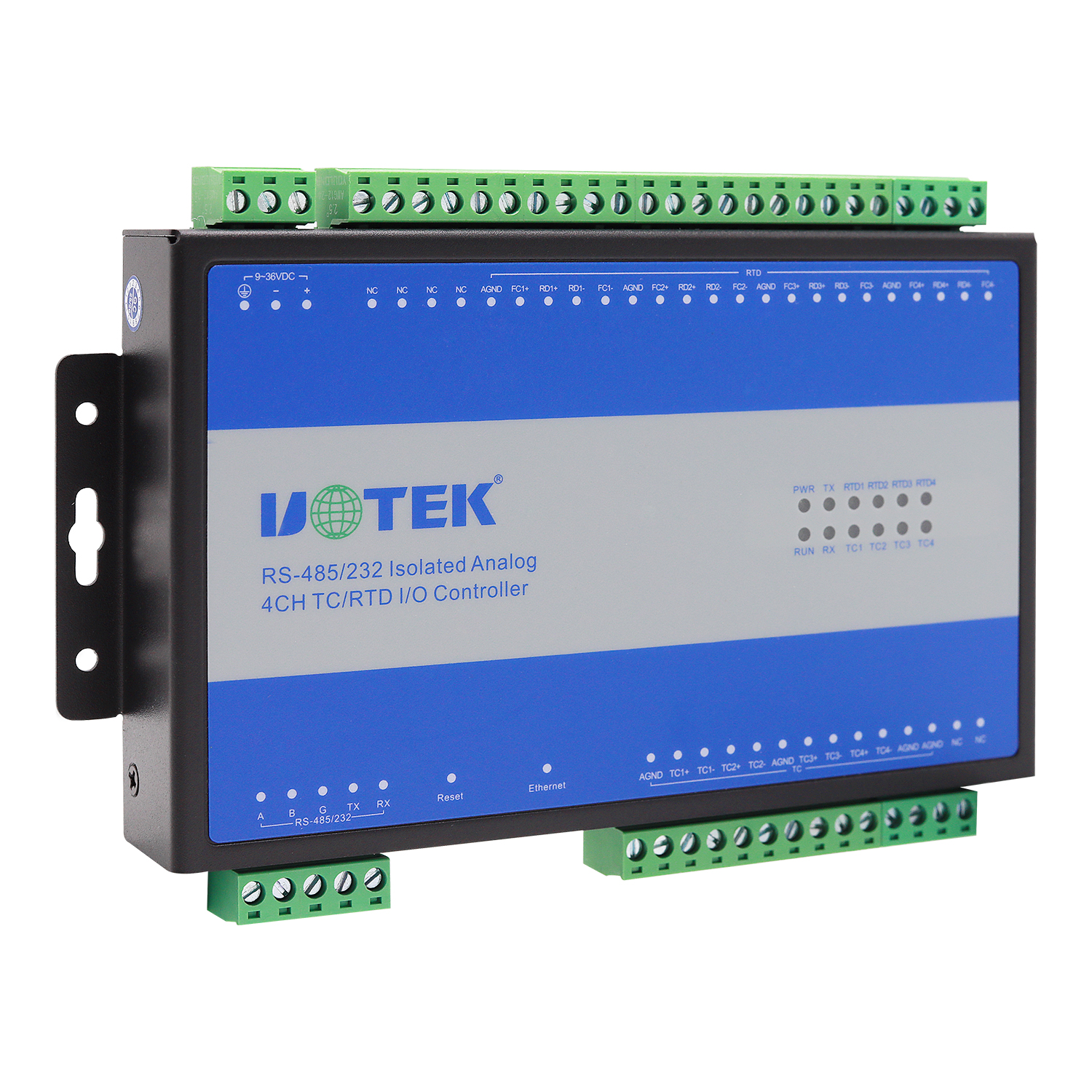RS-485/232/以太网 隔离4通道模拟量TC/RTD I/O采集器