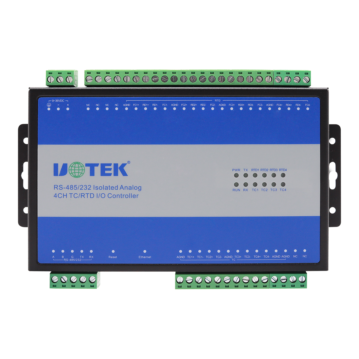 RS-485/232/以太网 隔离4通道模拟量TC/RTD I/O采集器