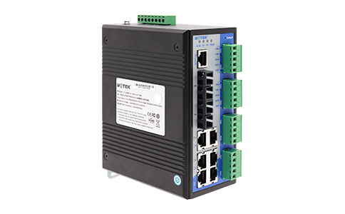 工业网络交换机_UT-65208F系列 带串口网管型以太网交换机
