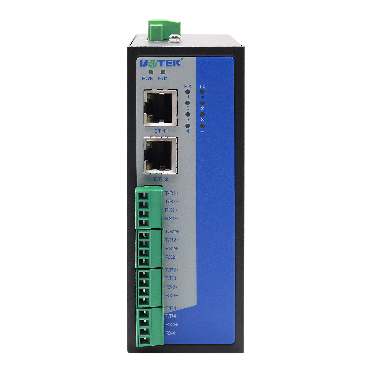 导轨式4口RS-485/422串口服务器