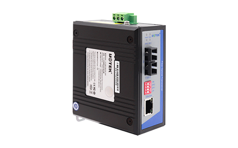 SC光口以太网工业级光纤收发器_UT-2601-220 1口百兆网络光纤收发器