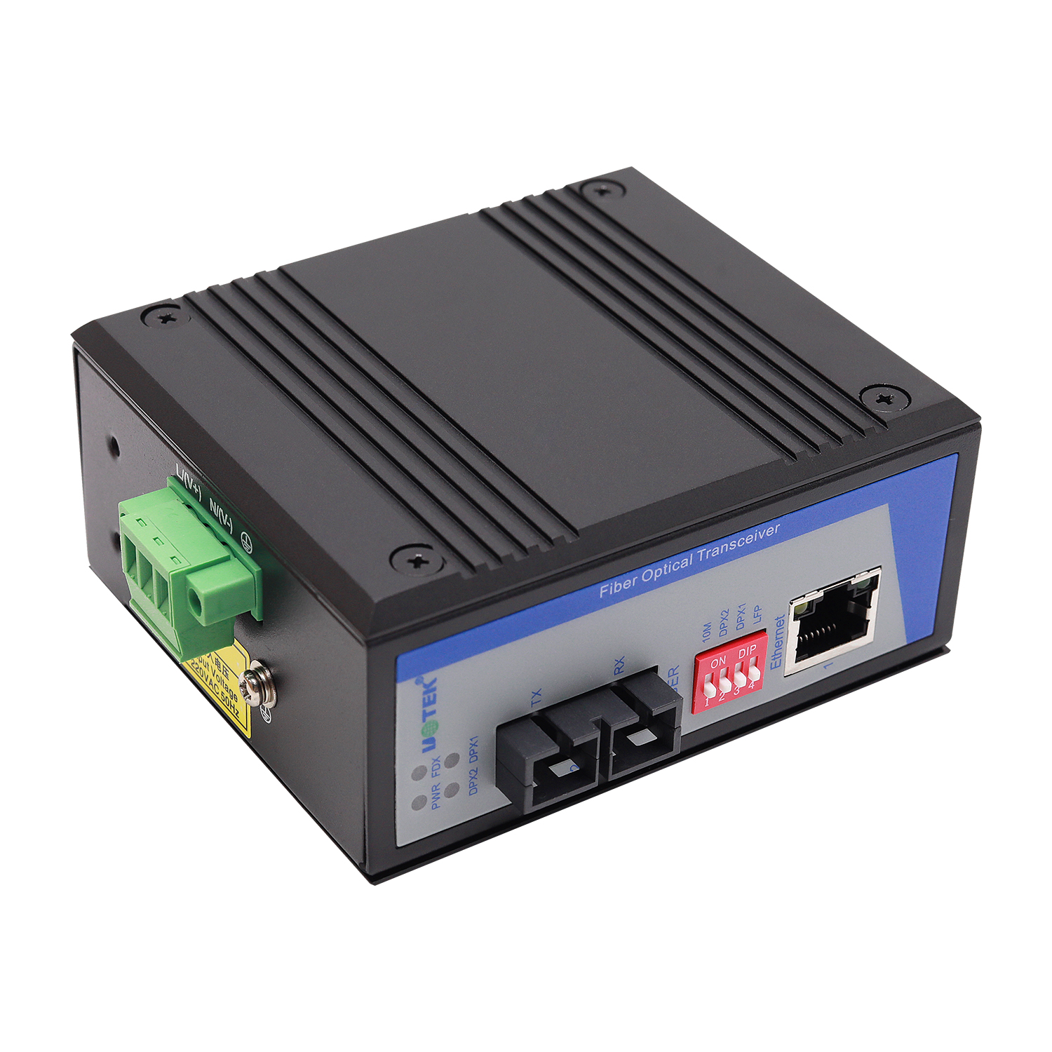 1口百兆网络光纤收发器