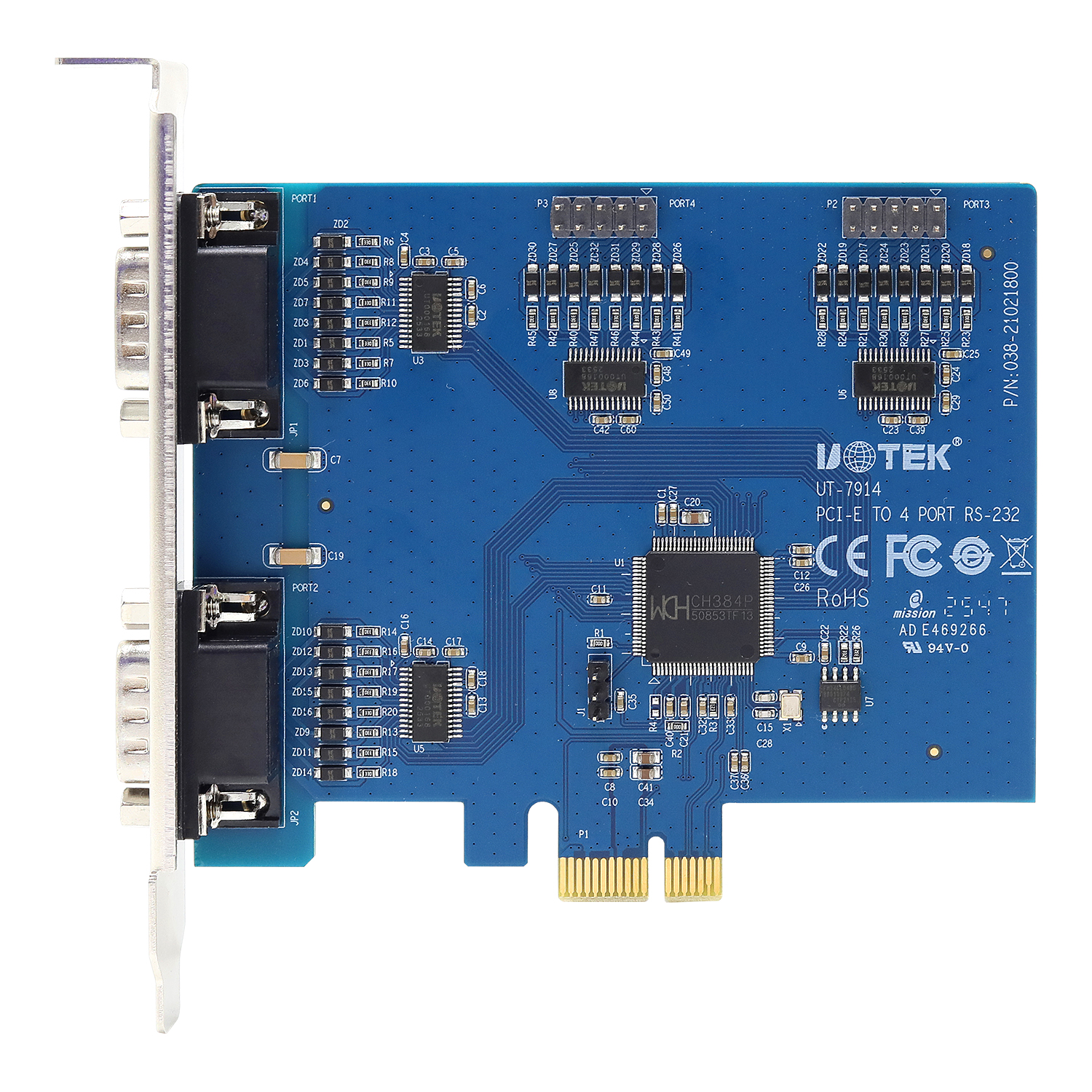 PCI-E转4口RS-232多串口卡