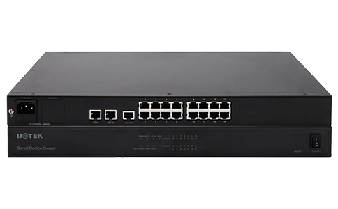工业级串口转以太网转换器_UT-6816系列10/100/1000M转16口 RS-232/485/422 串口服务器