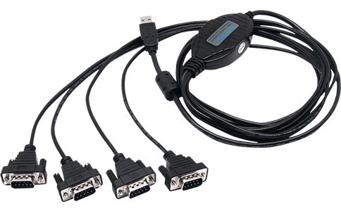 工业RS-232接口转USB转换器_UT-8814 USB转四口RS-232转换器