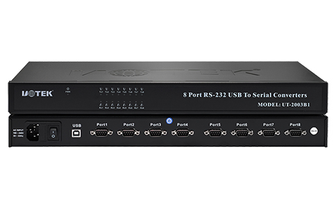 工业USB转8口串口扩展坞_UT-2003B1 USB转RS-232八口转换器 （USB V2.0)