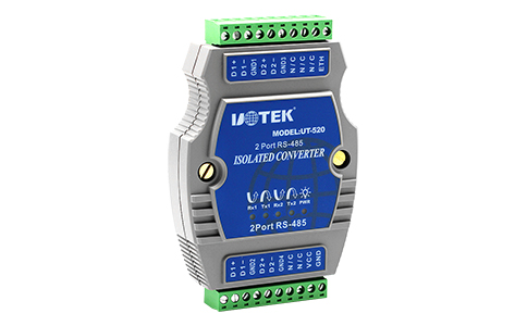 工业级光电隔离中继器_UT-520高性能RS-485双路光电隔离中继器