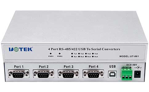 工业USB转4口串口转换器_UT-861A USB转RS-485/422四口光电隔离转换器