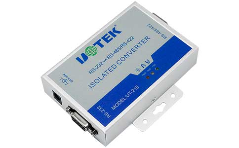 工业串口通讯协议转换器_UT-218高性能RS-232转RS-485/422光电隔离转换器