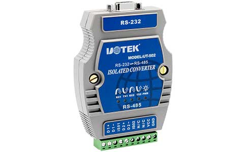 工业级接口转换器_UT-502高性能RS-232转2口RS-485光电隔离转换器