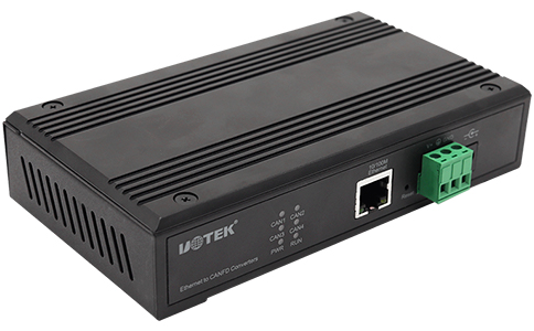 工业CAN-FD接口通讯转换器_UT-6504-FD 以太网转4口 CANFD转换器